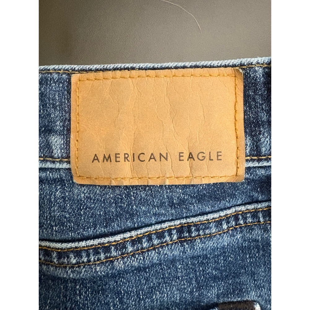 American Eagle Original Straight Flex Jeans Mens 38x30 Medium Wash Blue Denim - Picture 5 of 9